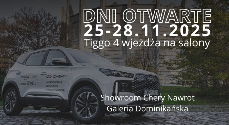 Odkryj Chery Tiggo 4 HEV w Galerii Dominikańskiej